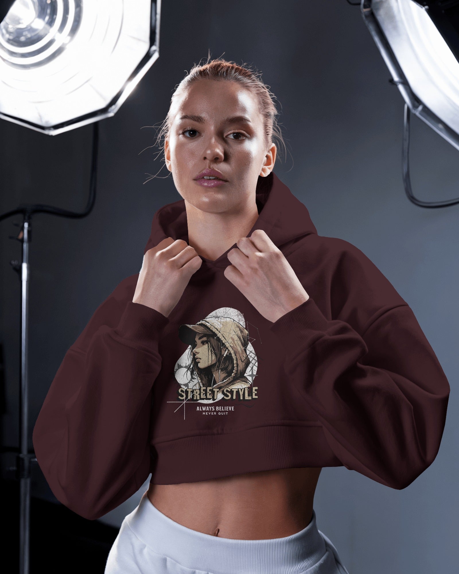 Female Cropped Hoodie
